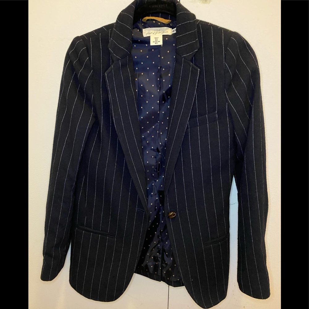 💕 H&M striped blazer, navy, us 2